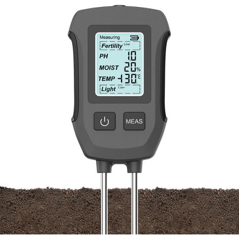 Testeur de sol 5 en 1, pH-mètre et humidimètre numérique