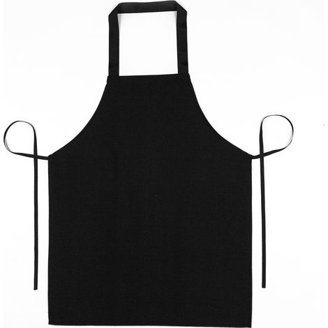 Tablier de cuisine, tablier de protection noir pour usage en cuisine (1/5)