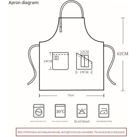 Tablier De Cuisine - Toile Antitache Respirante Avec Sangle De Cou Réglable Et Ceinture Extensible - Pour Cuisine Barbecue Peinture - 1 Pièce (1/5)
