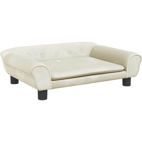 vidaXL Cama para perros de terciopelo crema 70x48x22 cm (1/2)