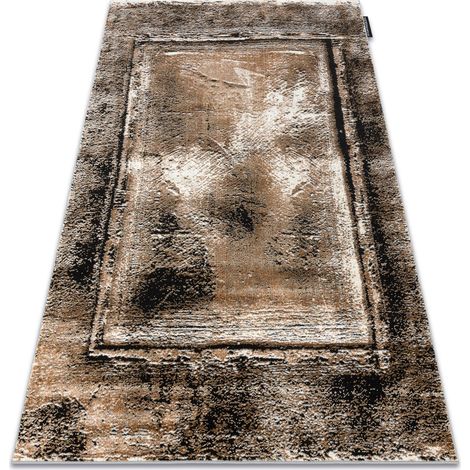 Modern DE LUXE Teppich 634 Rahmen vintage - Strukturell grau / gold yellow 120x170 cm (1/5)