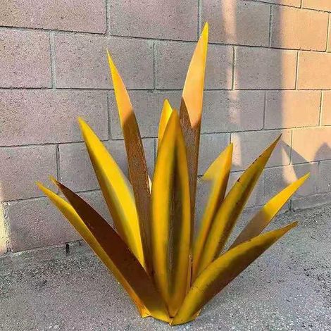 Plante Tequila - Sculpture En Fer Forgé Pour Jardin Et Intérieur - Décoration Murale Ou Au Sol - 1 Pièce (1/4)