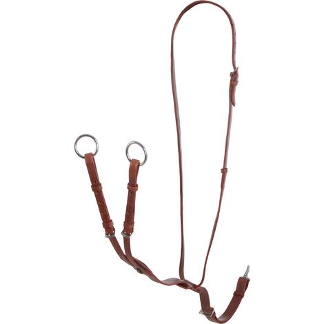 EQUESTRO Martingala COGNAC collier in cuoio resistente misura FULL CAVALLO (1/4)