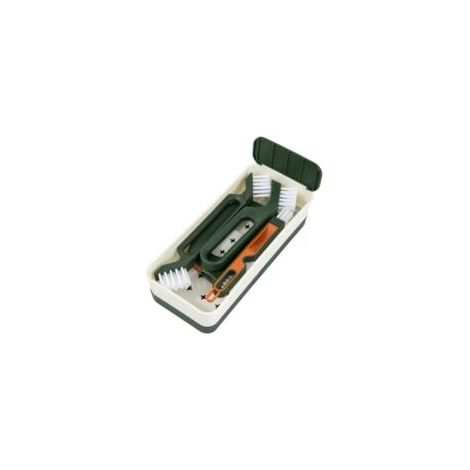 Ensemble de brosses de cuisine avec manche ergonomique, brosses de nettoyage en profondeur, comprenant des têtes de brosse pour la vaisselle, les joints, les rainures, les bouteilles et la salle de ba