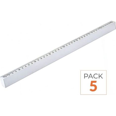 Réglette Suspendue LED 120cm 35W Blanc (Lot de 5) - Blanc Froid 6000K - 8000K - SILAMP (1/2)