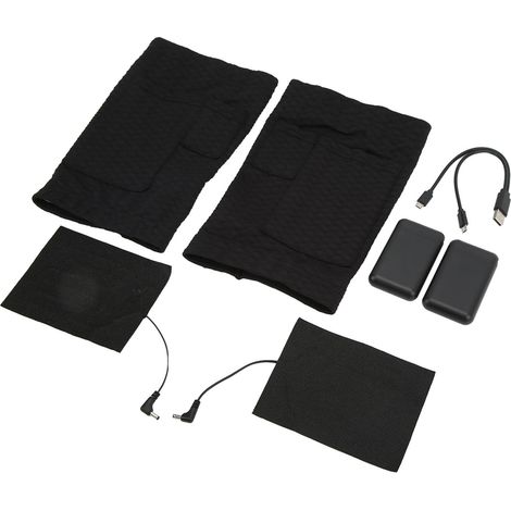 1 paire de genouillères chauffantes électriques rechargeables par USB, pour soulager les douleurs articulaires et les blessures chez les personnes âgées (M). (1/5)