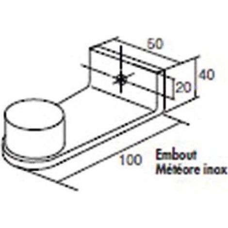 Boîte de 4 embouts Météore déportés pour tubes Ø 42.4 mm inox 316 - INTERNATIONAL GLACE SYSTEM
