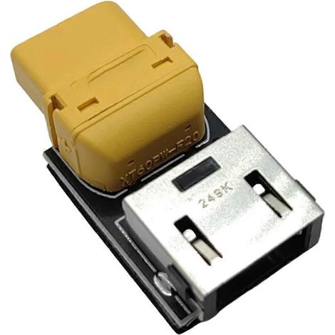 XT60 (quadratischer Anschluss) auf XT60 Buchse Adapter für Batterie, Solarstrom und Fernbedienung (1/5)