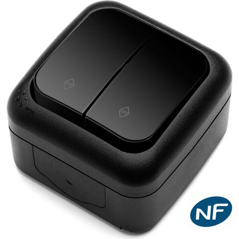 Double va et vient étanche IP54 – Résistant à la poussière et à l'humidité – Installation rapide et câblage par pression – Vi-Ko