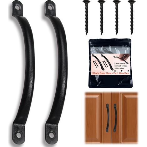 Poignée De Porte En Forme D'Arc - Fonte - 10 cm - Pour Porte De Grange Portail Jardin Garage Abri - 1 Pièce (1/5)