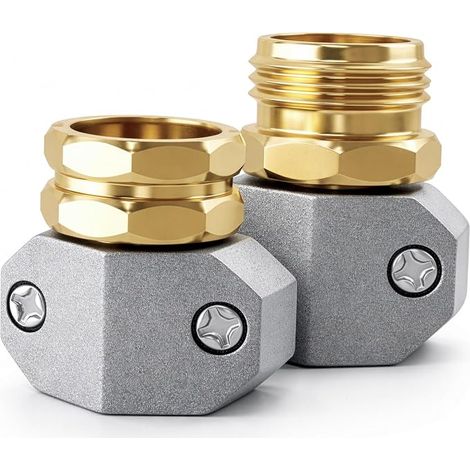 Gartenschlauch-Reparaturset, 1 Set, Reparaturset für Schlauchenden, männliche und weibliche Gartenschlauch-Reparaturverbinder, geeignet für 5/8"- und 3/4"-Anschlüsse (1/5)