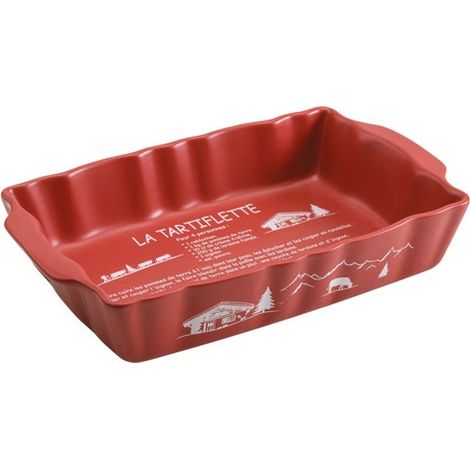 Tartiflette-Platte rechteckig 21x12,5x5 Rot - Vianagres