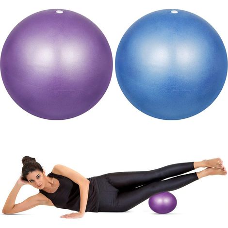2pcs Yoga Ball 23cm Pilates Ball Rhythmic Gymnastics Ball - Blue e Purple (1/5)