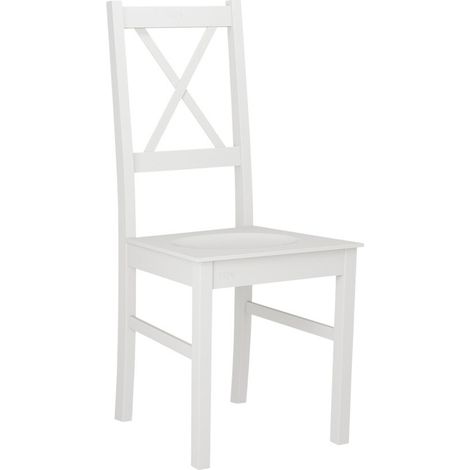 Silla Victorville 137, Blanco, 94x43x49cm, Madera, De madera, Muebles ya montados
