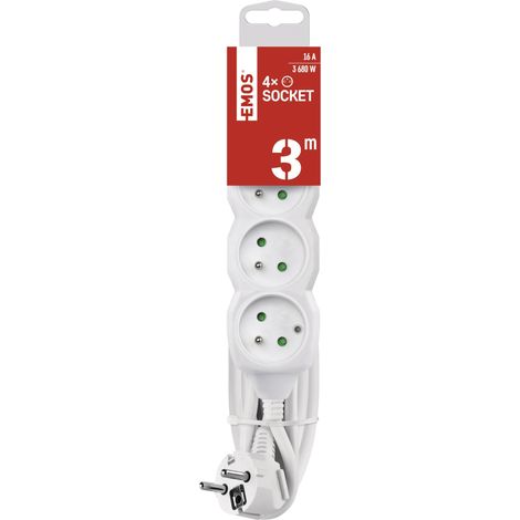 multiprise 3 m, 4 Prises françaises, intérieur, câble 3 m (1/5)