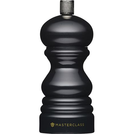 MasterClass Molinillo de Pimienta o Sal con Tapa Intercambiable, Plástico, Negro, 12 cm