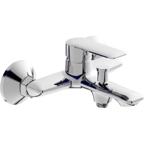 Rubinetto per bagno ultra moderno miscelatore orientabile vasca in ottone cromato lucido (1/3)