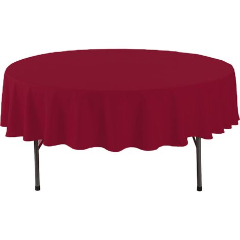 Tablecloth Ronde - Polyester Imperméable Antitache Antipli - Pour Table à Manger Cuisine Extérieur Buffet - Diamètre 150 cm (1/5)