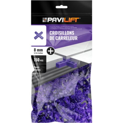 Sachet de 150 croisillons en "+" 8mm Pavilift (1/3)