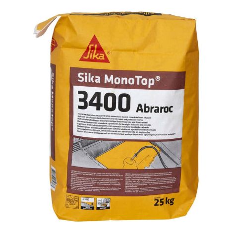 Mortero de reparación SIKA SikaMonoTop-3400 Abraroc - 25 kg - Gris