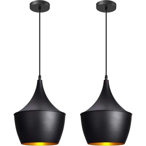 Wottes – Lustre suspension antique rétro E27 métal galvanisé – 22x28cm – Résistant à la rouille – Pour hall et chambre