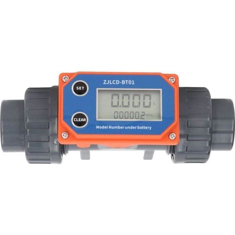 Débitmètre à affichage numérique pour irrigation – Plage de débit 10-120 L/min – Précision ±2% – Pression maximale 20 bars – Matériau UPVC (1/5)