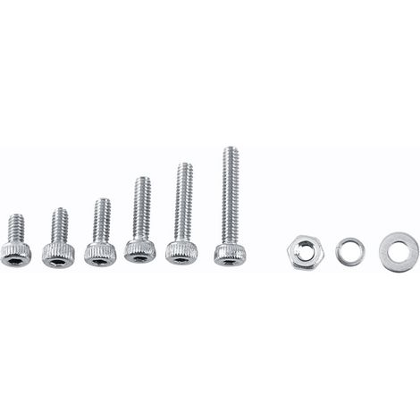 600 pièces Vis à tête cylindrique à six pans creux M2 Vis hexagonales en acier inoxydable avec écrous hexagonaux Assortiment de kit (A : tête cylindrique) (1/5)