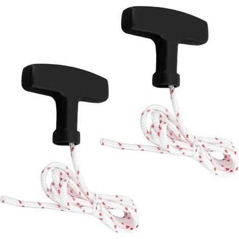 Lot de 2 Cordons de Traction d'urgence pour Porte de Garage avec Poignée Longueur de Corde : 1 m épaisseur de Corde : 4,5 mm Charge (1/5)