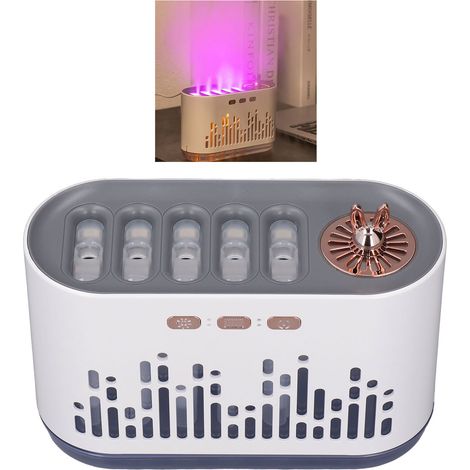 Difusor de aromas con humidificador, capacidad de 700 ml, iluminación LED RGB (7 colores), apagado automático, extremadamente silencioso (30 dB), carcasa de ABS, puerto USB. (1/5)