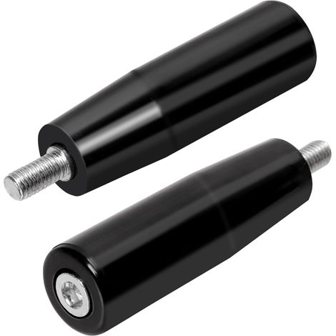 2 - Volant Rotatif - Poignée Machine - Filetage M8x80mm - Métal Et Bakélite - Pour Fraiseuse Tour Meuleuse - Noir