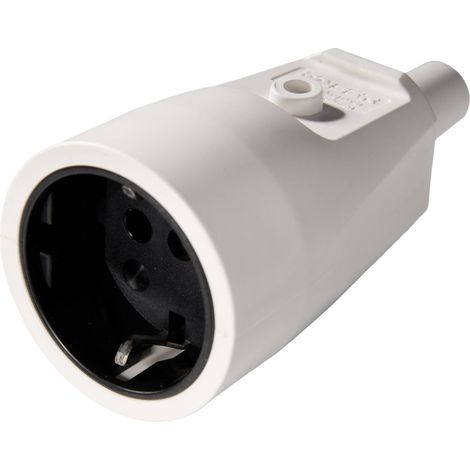 Martin Kaiser 551/kws Fiche électrique femelle avec terre PVC 250 V blanc calcaire IP20 A743603