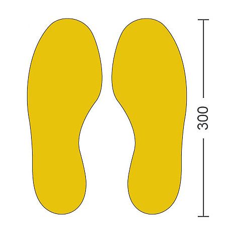 FRANKEL kaiserkraft, Marquages de sol en PVC, type pieds, lot