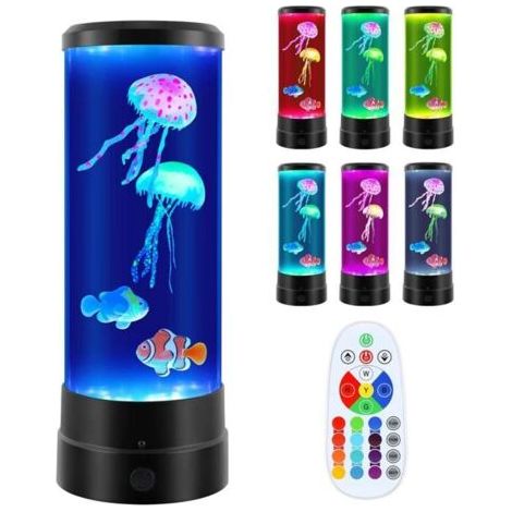 à Bulles, Lampe à MéDuses, LumièRe LED D'Aquarium à 16Couleurs Changeantes avec TéLéCommande, Veilleuse à MéDuses AlimentéE par USB (1/3)