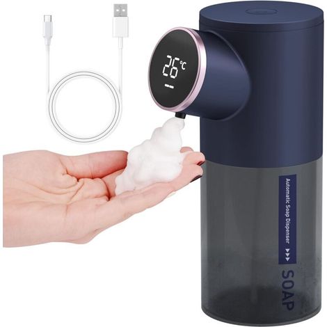 Automatic Soap Dispenser, 320ml Foam Soap Dispenser with Rechargeable USB, IPX4 Touchless Soap Dispenser with Infrared Detector Sensor, Suitable for Kitchen, Bathroom (1/4)