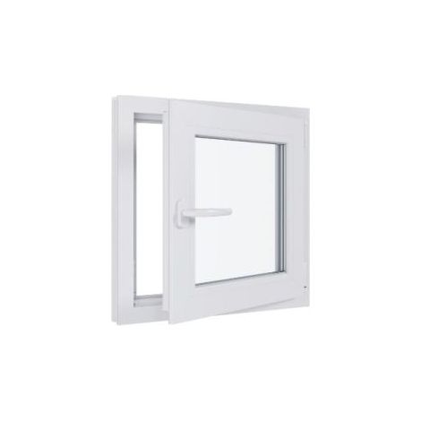 Finestra in PVC - Triplo vetro - Bianco - 600 mmx600 mm cm