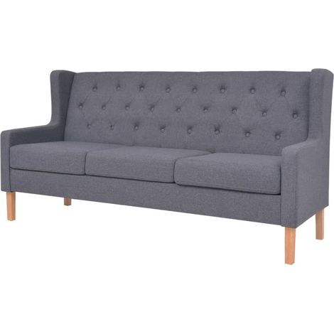 Canapé à 3 places,Sofa Style Moderne tissu gris -Q3118 (1/5)