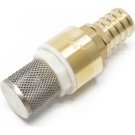 Rückschlagventil aus Messing, 26,16 mm (3/4") DN20, mit Saugfilter aus Edelstahl (1/2)