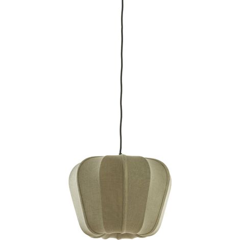 Light & Living - lámpara colgante - Zubedo - verde - textil - Ø
