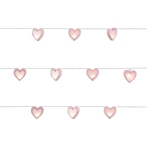 Litecraft Glow Hearts Wooden String Lights Integrated LED Fittings – Pink (1/5)