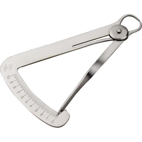 Stainless steel caliper, tooth thickness gauge, triangular crown gauge for dentists (metal measuring) (1/4)