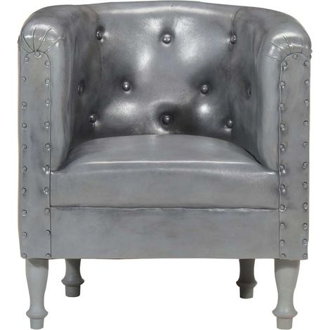 Maison Exclusive - Sessel Grau Echtleder (1/5)