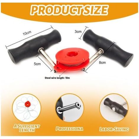 Dépose De Pare-Brisekit Outils, Changement Pare Brise, Coupe Verre, Pour Pare Brise Universel Outils Pour Pare Brise De Voiture Kit Enlèvement De Pare-Brise Avec Fil De Coupe En Verre Avec Poignées (1/5)