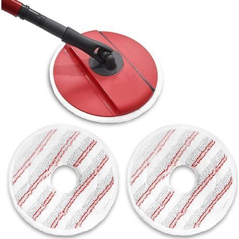 Testine di ricambio in microfibra (2 pezzi) per mocio Vileda Spin and Clean. Lavabili e riutilizzabili, sono compatibili con i mocio Vileda. (1/4)