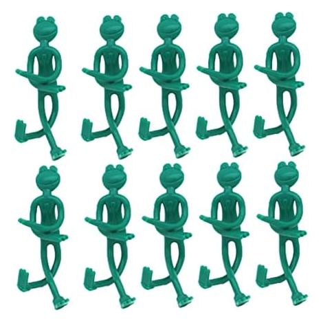 CSPARKV 13.3x6x6.5cm 10pcs Plant Stakes Tree Ties Decorative Frog Ties Foldable Garden Ties for Plants Support Gardening Supplies (1/5)