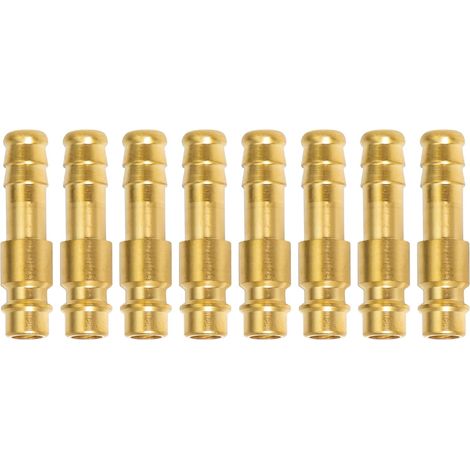 8 Pièces Air 1/4" BSPP Raccord Pneumatique Embout en laiton Accessoires Raccords de Compresseur Rapide Kit pour Tuyau Système Raccordement Industriel(10MM) Systèmes à - (1/5)