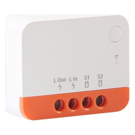 MINIR4 WIFI Interrupteur Sans Fil, 2 Voies Interrupteur Intelligent Micromodule, Mode Détacher le Relais, Contrôle APP, Mini Smart Switch Compatible avec Alexa, Google Home,10A/2200W (1/5)