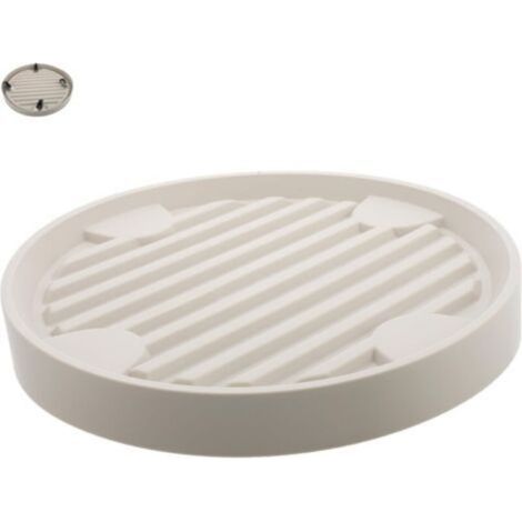 Chariot à roulettes beige pour pots de fleurs, diamètre intérieur 22.3 cm, pour intérieur et extérieur, 1 pièce (1/5)