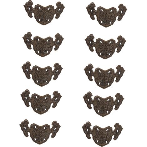 10 protège-coins décoratifs, laiton, marron, style vintage (1/5)