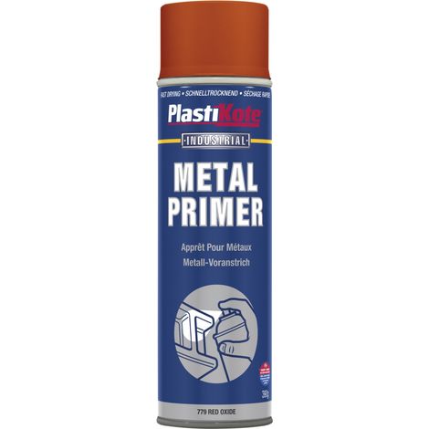 Plasti-Kote PKT10600 Metal Primer Spray in Red Oxide, 400ml (1/2)