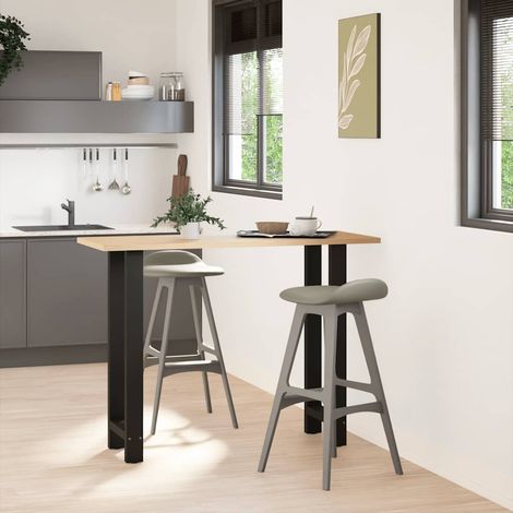 Pied de meuble,Pieds de table de bar Noir 2 pièces 40 x (100-101) cm Acier CFW59319 (1/5)